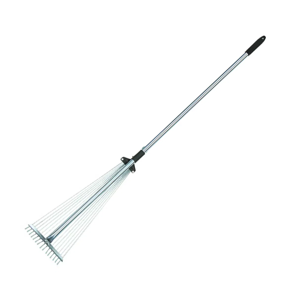 Hautine R127 Type Adjustable Lawn Rakewith Galvanized Tubular Steel Handle