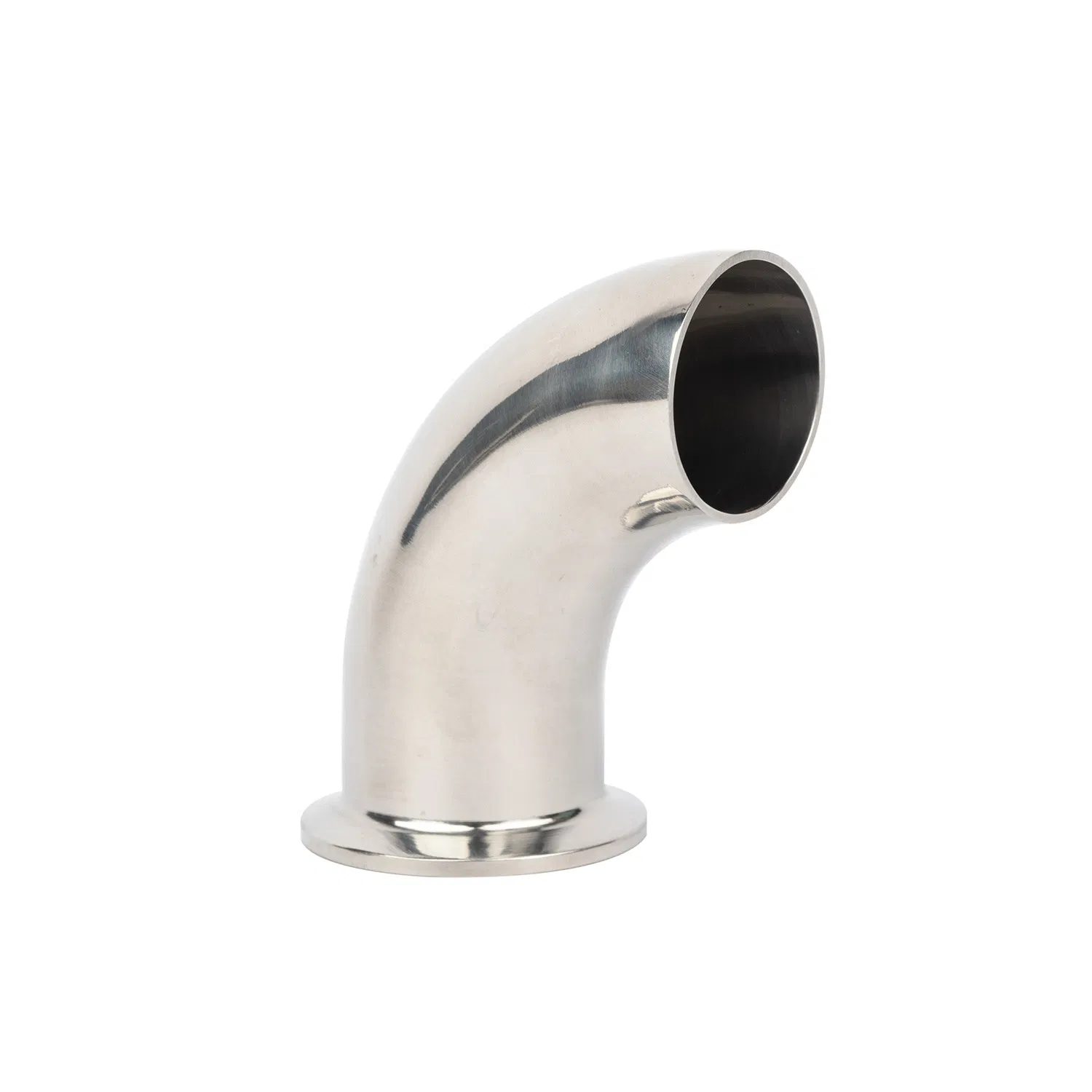 Sanitary-Grade Stainless Steel Single-Clamp Elbow, 304/316/2205 Elbow, 90-Degree Polished Single-Clamp Elbow Fitting