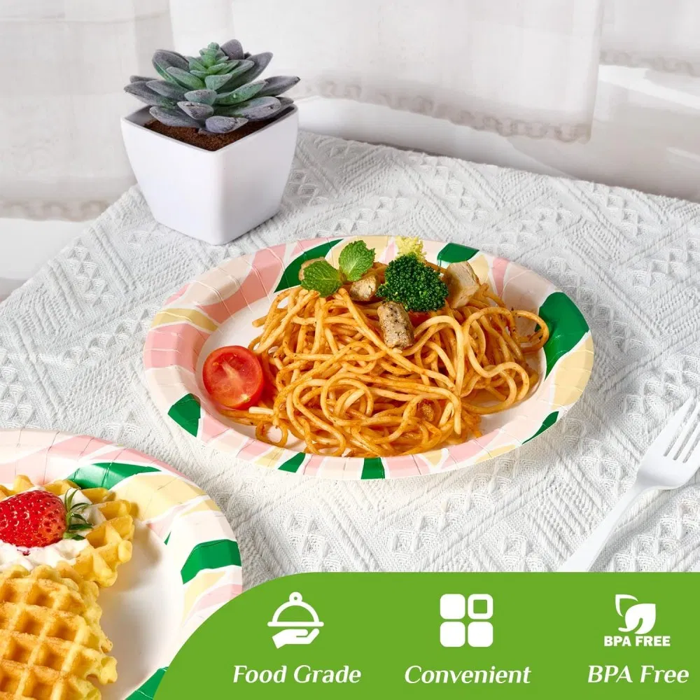 Vibrant 360PCS Scalloped Paper Plates for Festive Celebrations