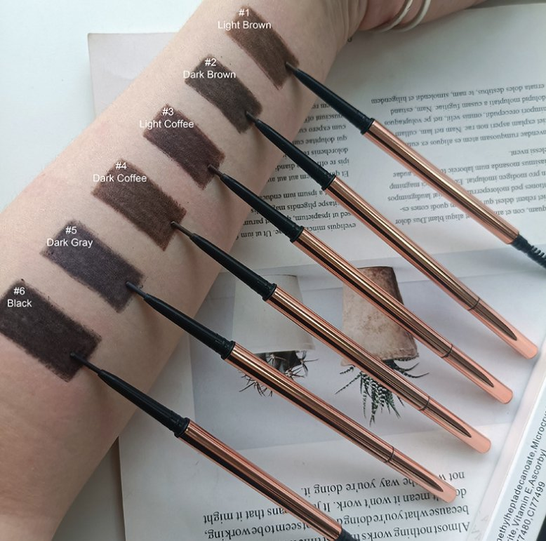 Eyebrow Pencil Private Label Waterproof Brow Makeup 6 Colors Eyebrow Pen