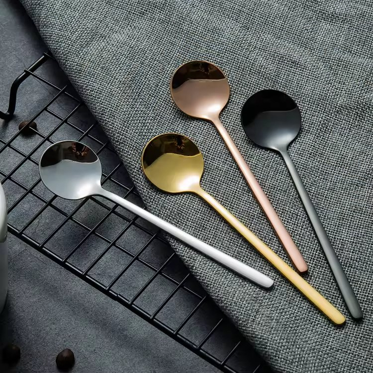 Home & Kitchen Items Holiday Promotion Espresso Spoons Small Round Bronze Coffee Spoons