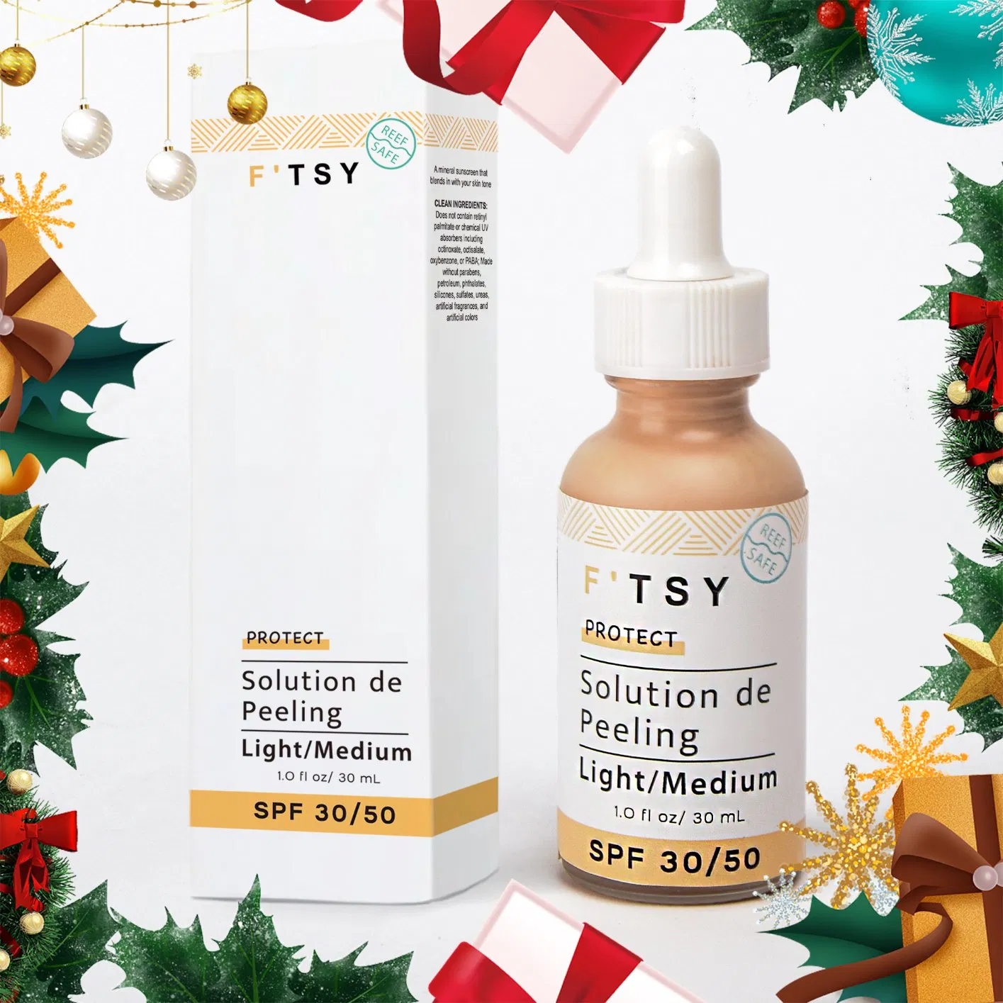 Hot Selling Custom Logo Vegan Mineral Skin Care Broad Spectrum SPF 50 Face Moisturizer Tinted Sunscreen Serum Lotion