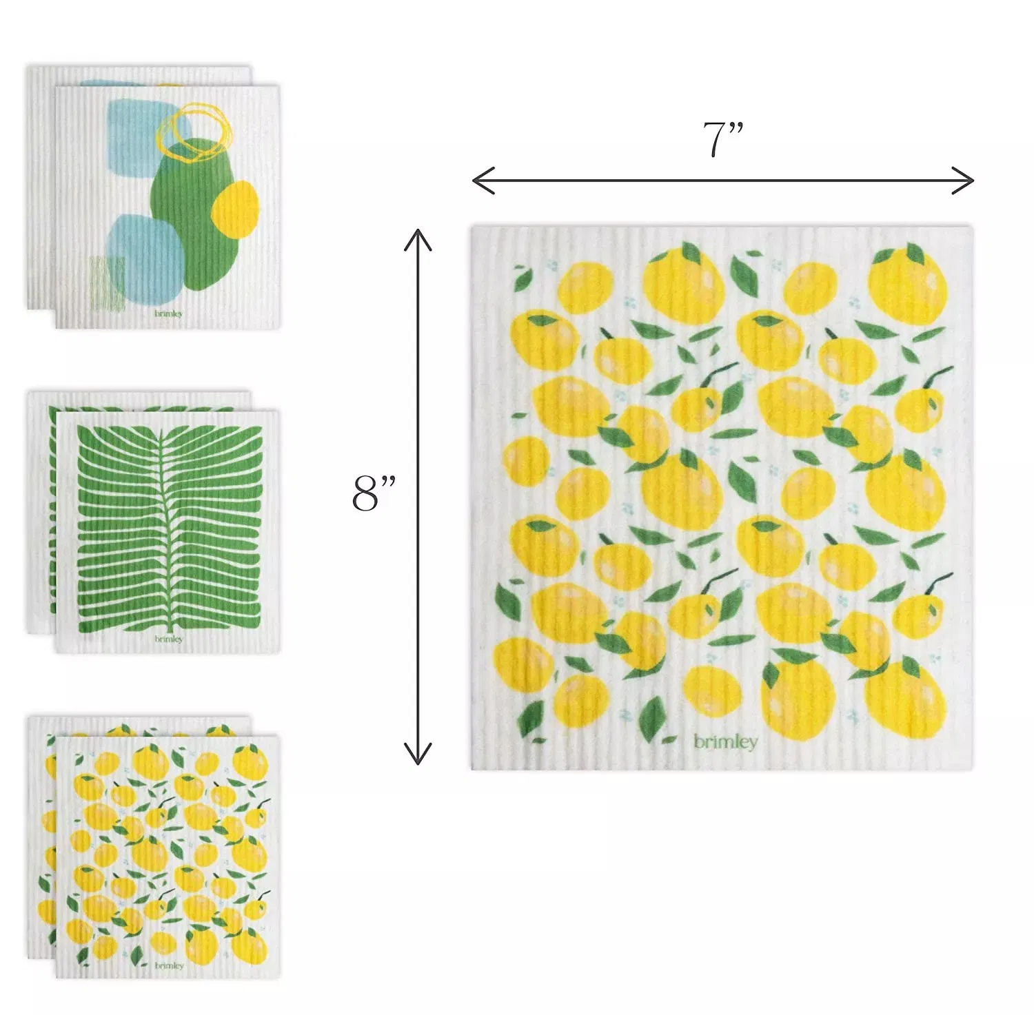 Custom Printed Printing Eco Friendly Biodegradable Absorbent Kitchen Cleaning Cellulose Cute Swedish Dishcloths Dish Cloths