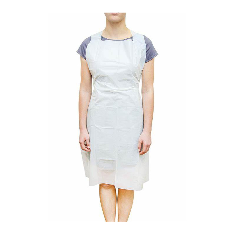 Durable Disposable Yellow Polyethylene Bib Apron for Food Service