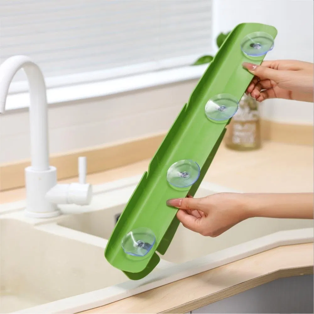 Water Guard for Kitchen Bathroom Sinks Banana Leaves Shape Strong Suction Ci21854