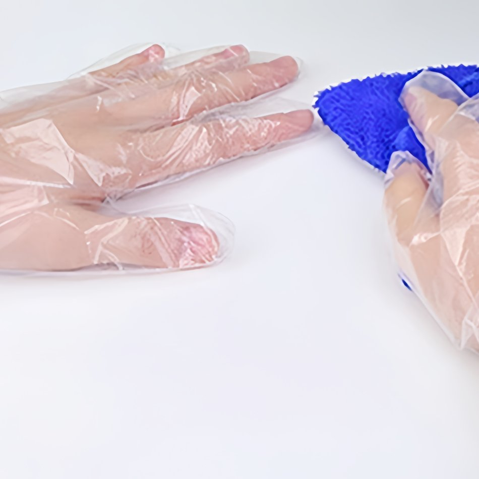Transparent Plastic PE Gloves, Factory Price