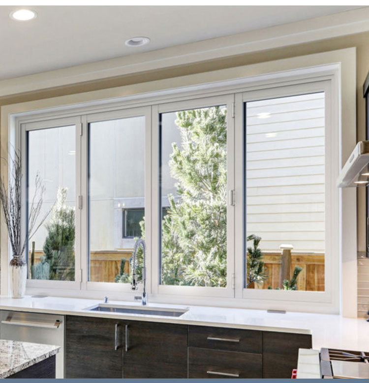 High Quality Florida Hurricane Impact Thermal Break Casement PVC Windows Double Glazed Low-E Glass Passive Windows