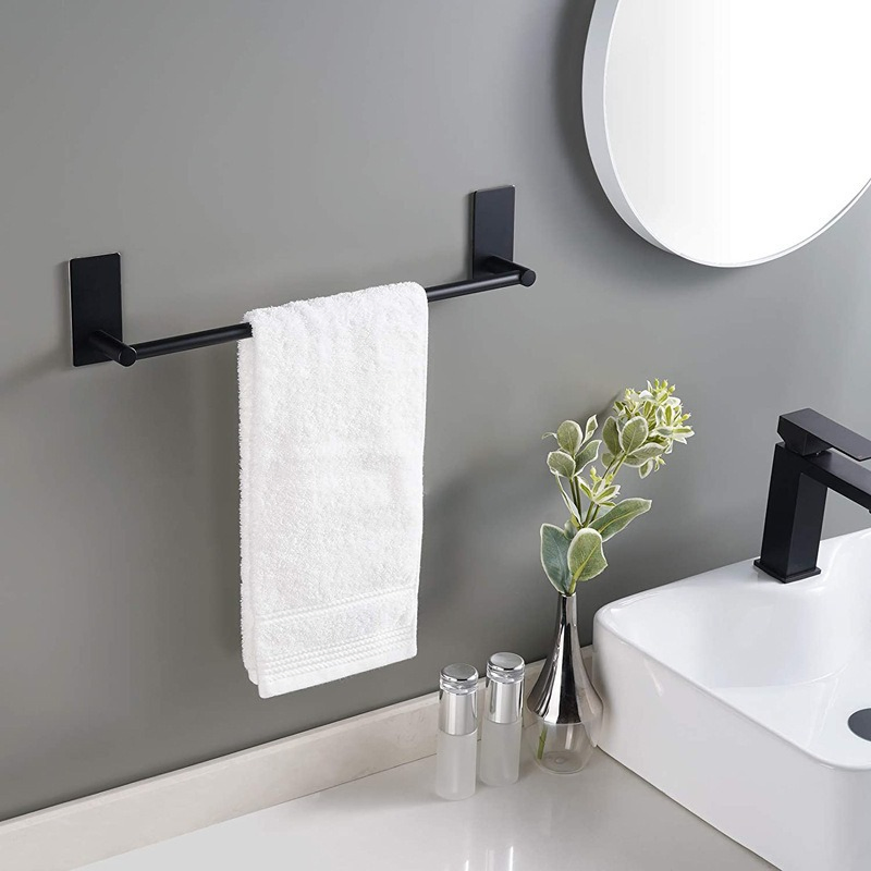 Stainless Steel Five-Piece Eco-Friendly Freestanding Bathroom Accessory Set No-Drill Towel Rack