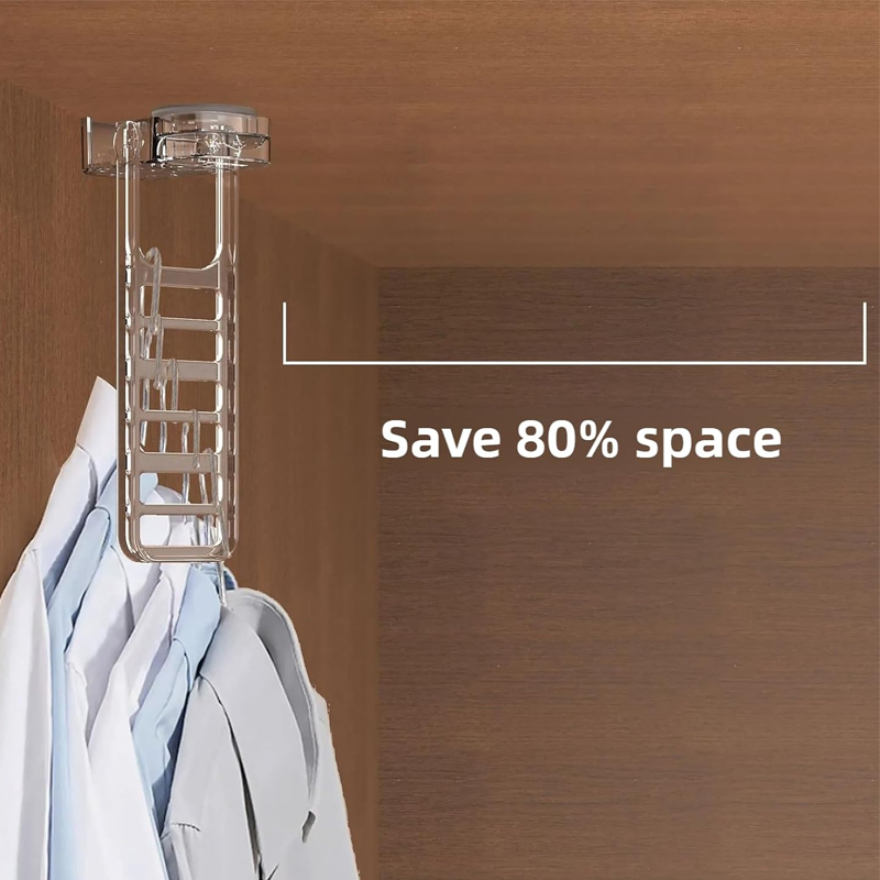 Sanipro Suction Cup Punch-Free Folding Laundry Hanger Living Room Applicable Detachable Foldable Clothes Drying Rack for Travel