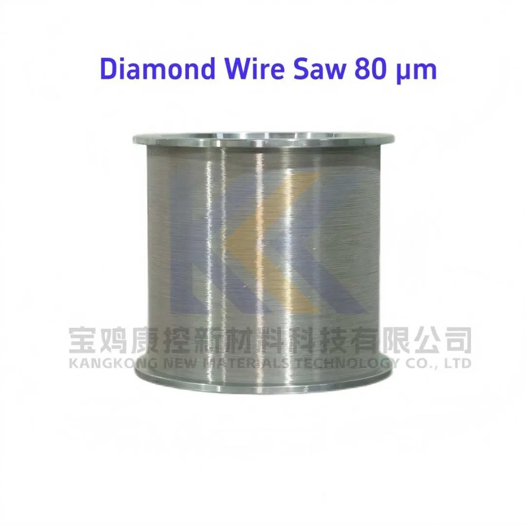 Проволочная пила с алмазным напылением 80 мкм для резки карбида кремния