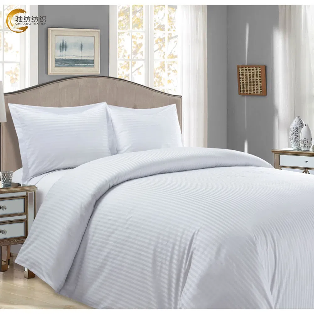 OEM Simple-Style Hotel Bed Linen Cotton Hotel Embroidery Bedding Set