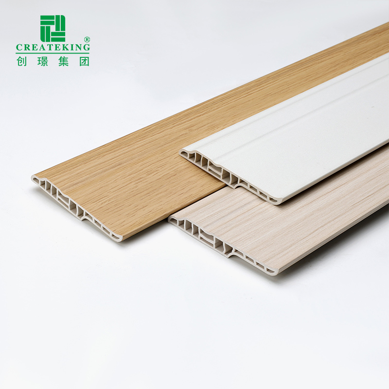 China Supplier Customized High-Quality95*15.5mm Wood-Grain Waterproof PVC Baseboard