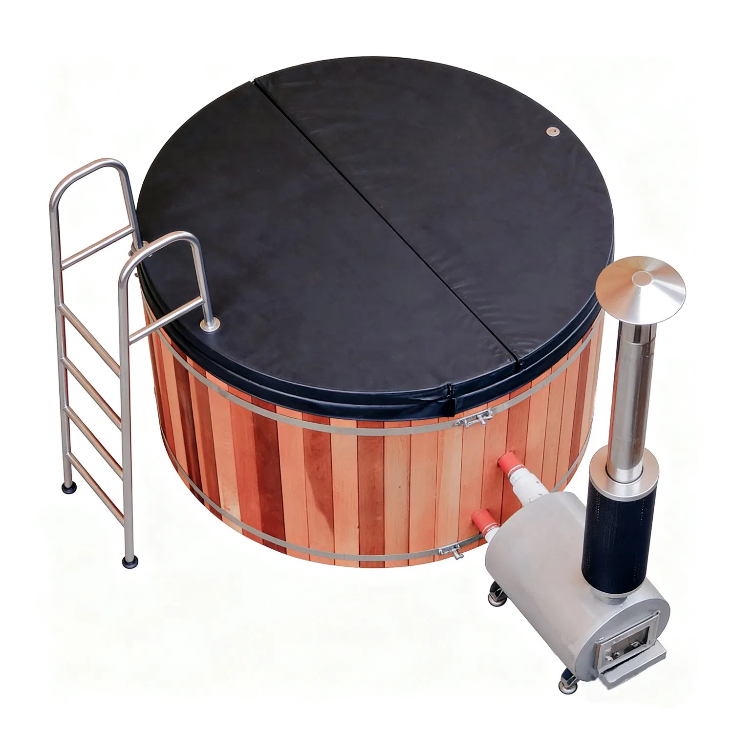 New Outdoor Wood Burning Stove Hot Tub Stainless Steel Hot Tub SPA Outdoor Hot Tub Wood Fired Hot Tub