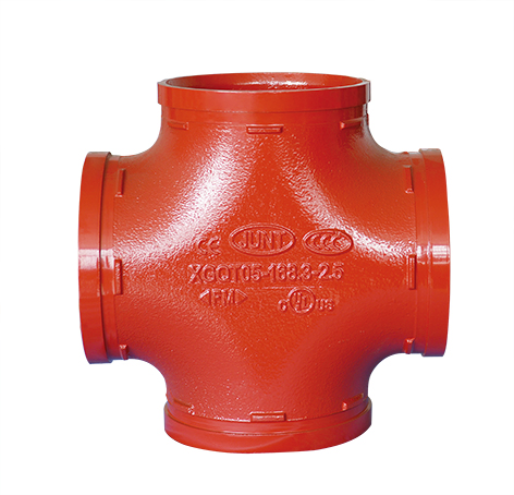 Factory Price Ductile Iron Grooved Pipe Fitting Equal Cross