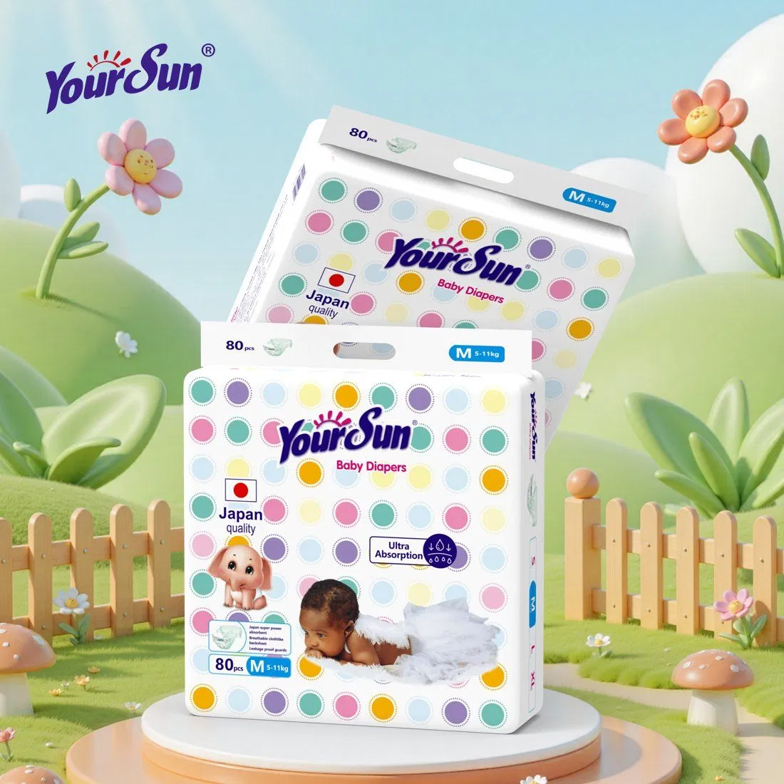 Детские подгузники YourSun, дышащие, одноразовые