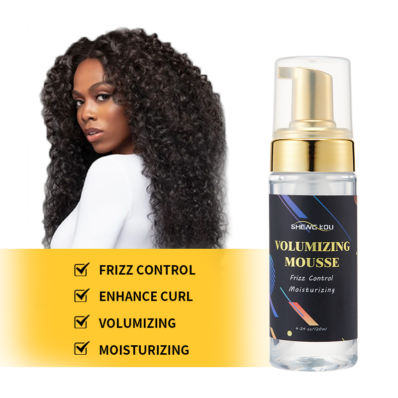 OEM/ODM 120ml Frizz Control Hair Foam Private Label Curly Hair Mousse for Enhancing Weaves