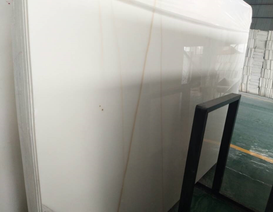 Golden White/White Jade Marble Polished/Honed Slab for Bathroom/Flooring Tile/Interior Decoration