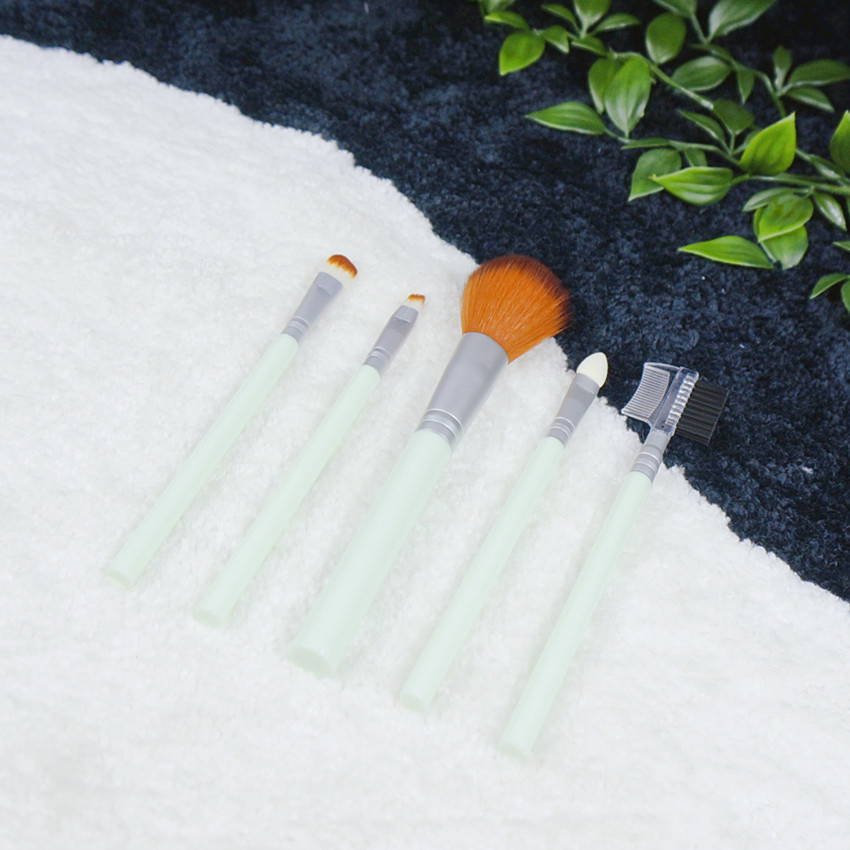 Plastic Handle Portable Eye Shadow Powder Blush Brushes Set Soft Hair Cosmetic Makeup Brush