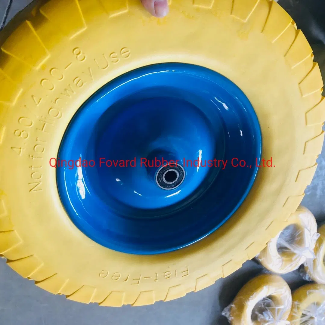 High Quality 4.00-8 PU Solid Foam Wheelbarrow Wheel
