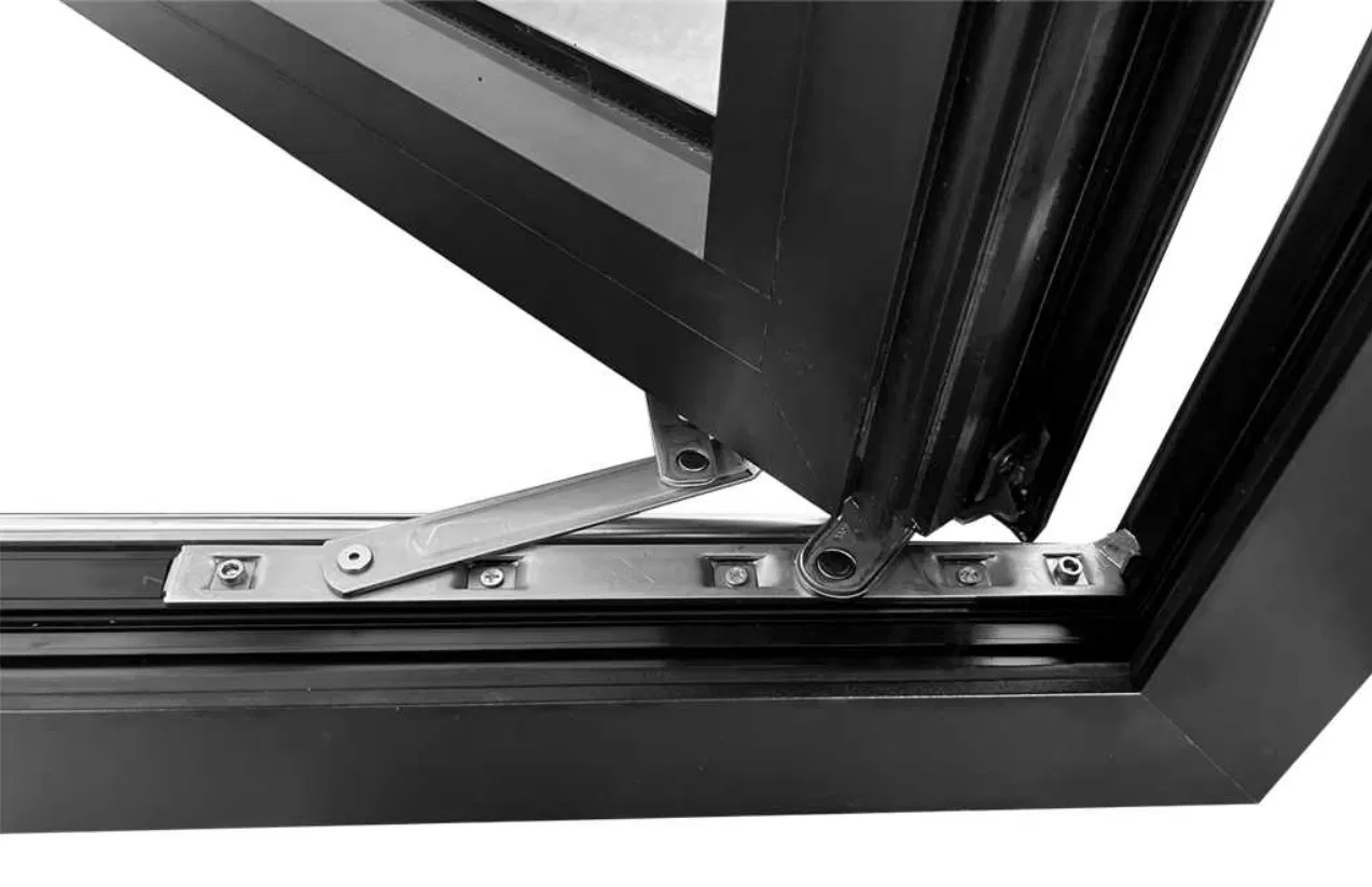 Penjoy Impact Black Color Aluminum Double Glazed Casement Window Factory Price
