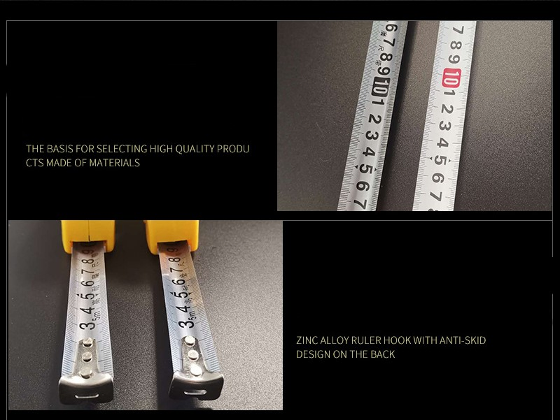 Industrial ABS Plastic Magnetic Steel Portable Metric Retractable Self Lock Measuring 5m Tape Measure with Logo Custom Custom