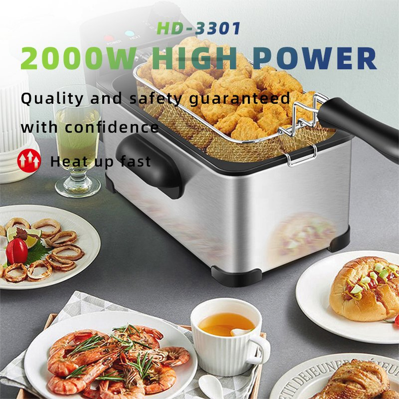 Commercial Small Electric Frying Pot, Single-Cylinder Frying Machine, for Frying French Fries, Chicken, and Skewers