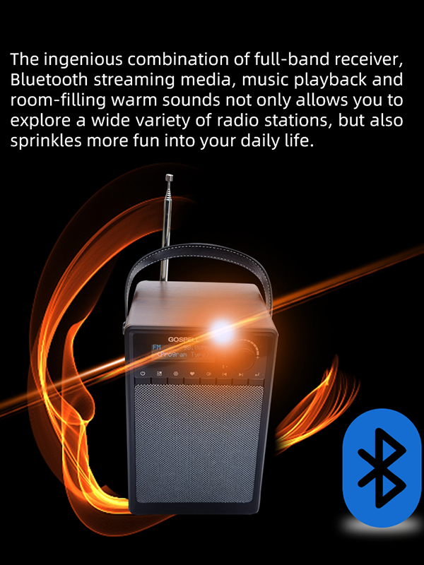 Портативный радиоприемник GOSPELL с Bluetooth и USB