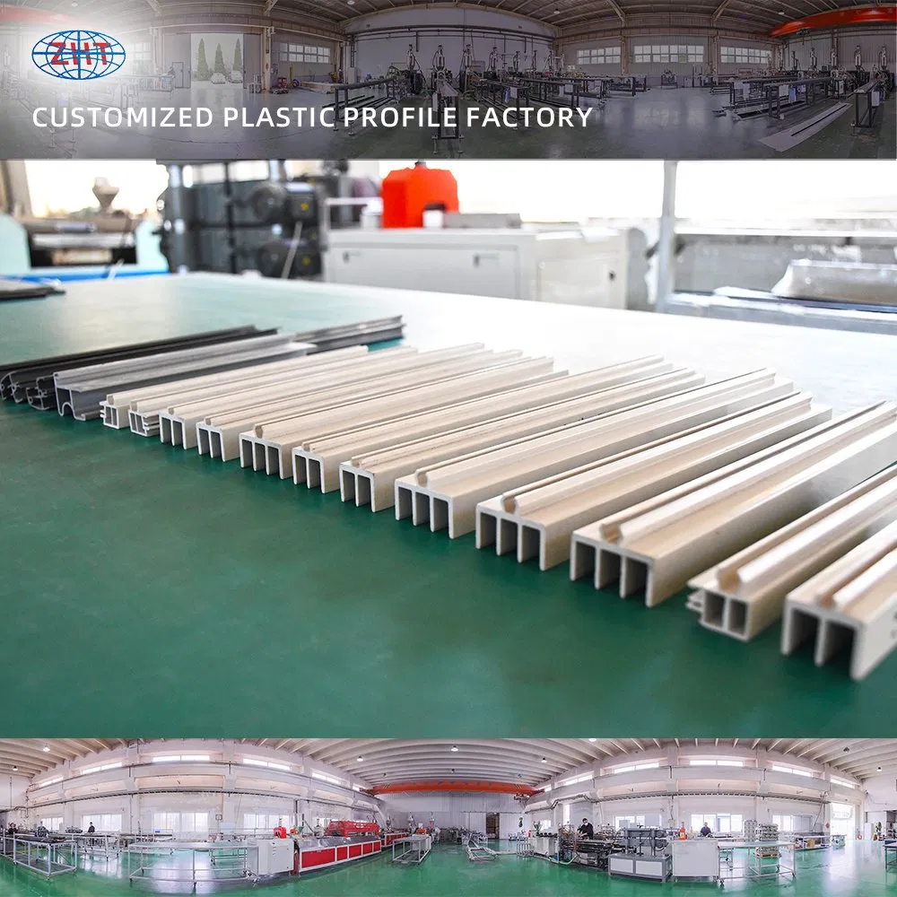 Custom Material White Rigid PVC Sliding Track with 3 Grooves for Windows and Doors