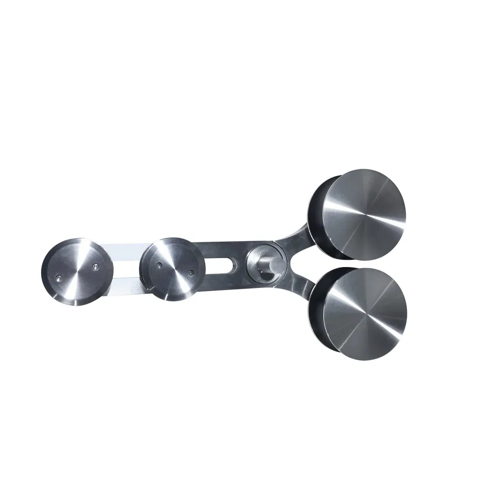 Stainless Steel Double Head Roller Sliding Hardware Single Door Kit