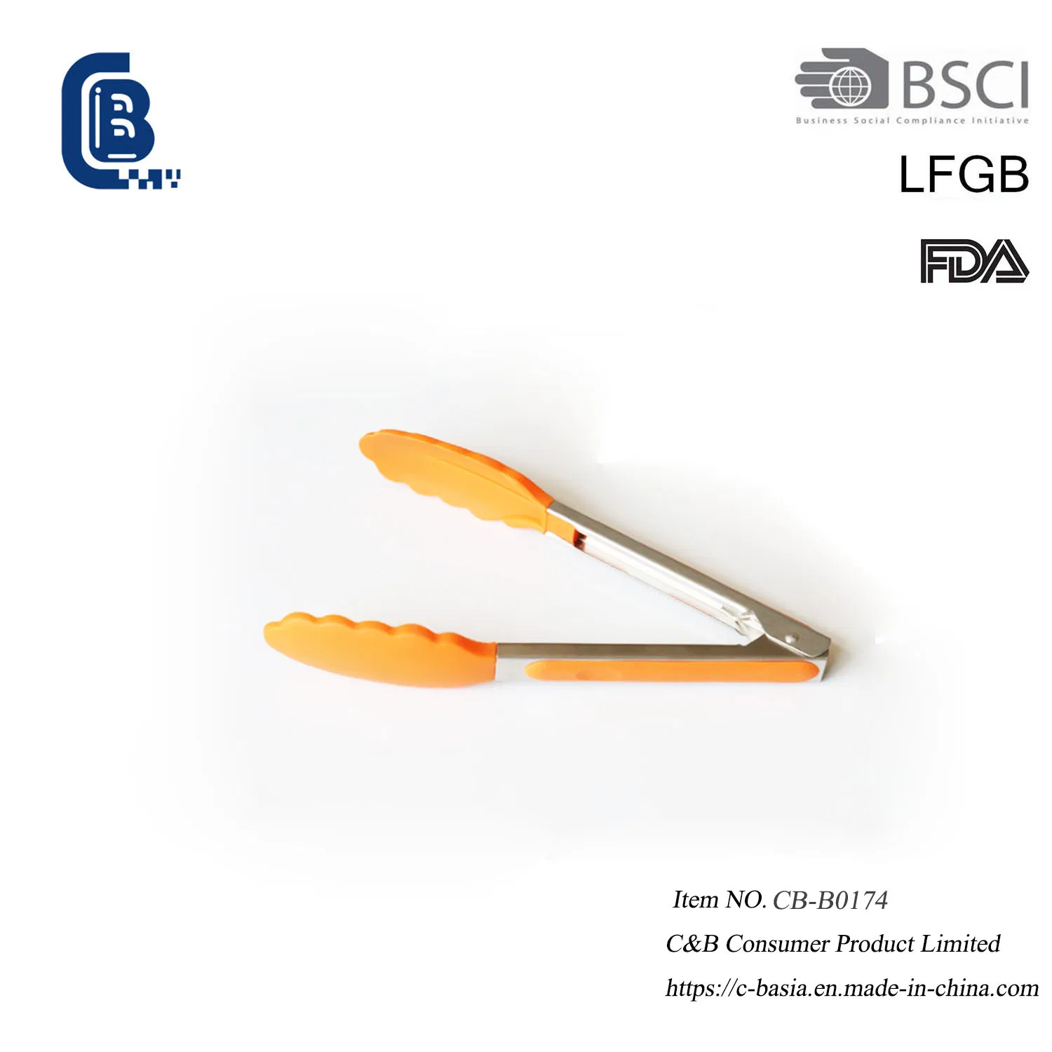 9 Inch Silicone Kitchen Tongs for BBQ Grilling Salad Bread and Serving