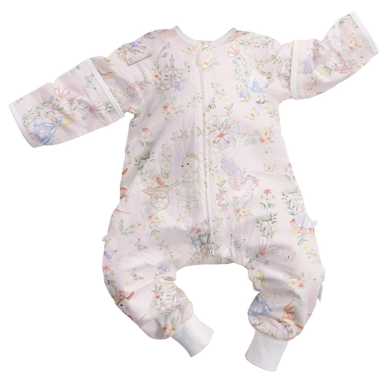 Spring Baby Sleep Sack Infant Bamboo&Peppermint Cotton Fabric Gauze Sleeping Bag