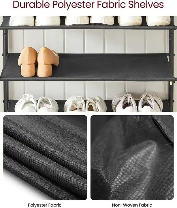 Hot Sale Metal and Wooden Shoe Rack Cabinet 5 Tier Shoe Display Rack Storage Organizer Shoe Racks & Stands for Home