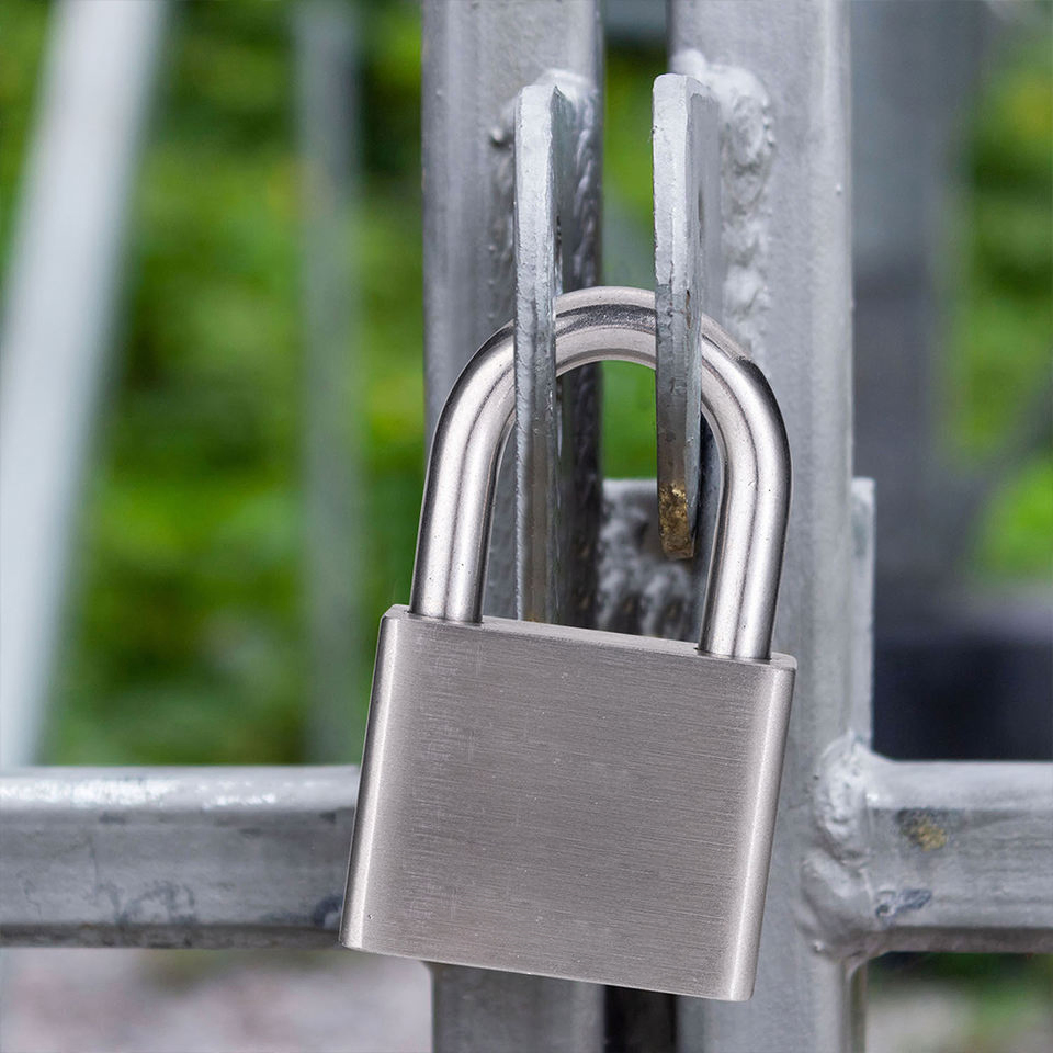 Heavy Duty Nickle Plated Big Super Square Stainless Steel 40mm Padlock with Car Key