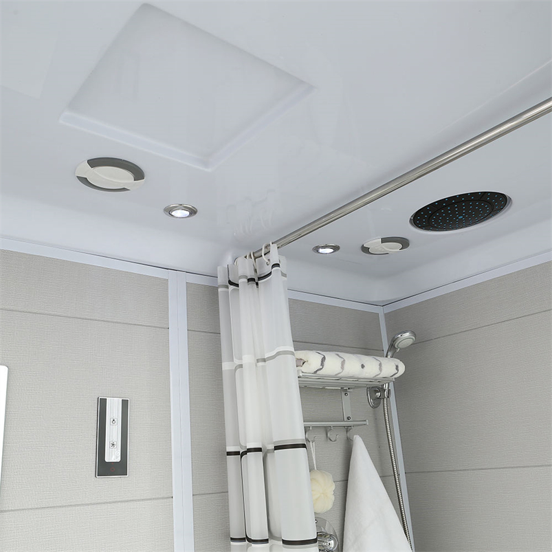 Relax Modern Prefab Bathroom Unit Shower Room with Toilet Prefab Modular Unit All in One Bathroom Pods Ceiling Integrated Bathroom Heater