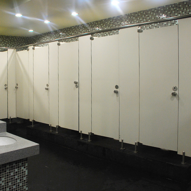 Durable HPL Compact Laminate Toilet Partition Door for Metro Station