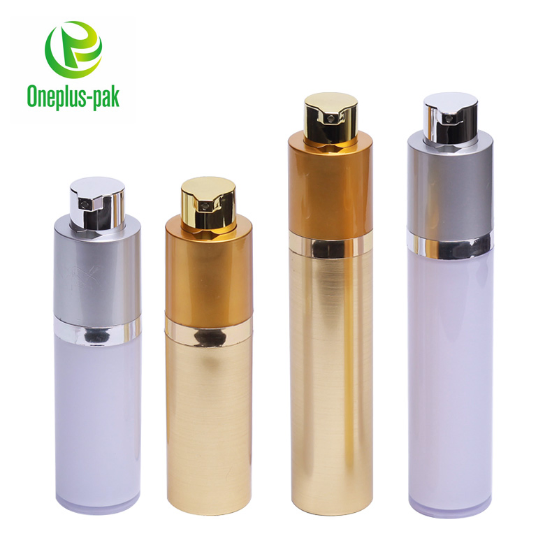 China Supplier Silver Luxury Cream Plastic Cosmetic Bottle