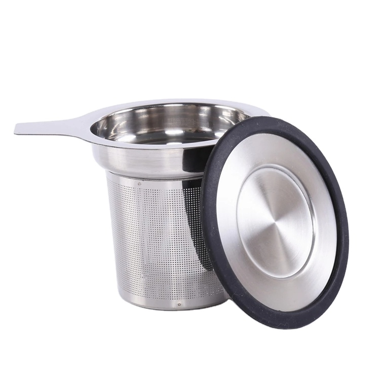 Customized Logo Food Grade Stainless Steel Wire Mesh Dome Shape Tea Filter Double Handle Fine Mesh Loose Leaf Tea Strainer