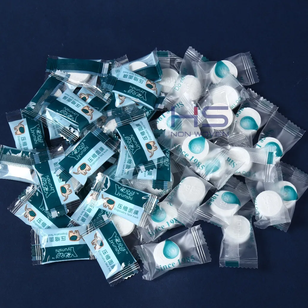 Disposable Compressed Nonwoven Face Mask Sheet