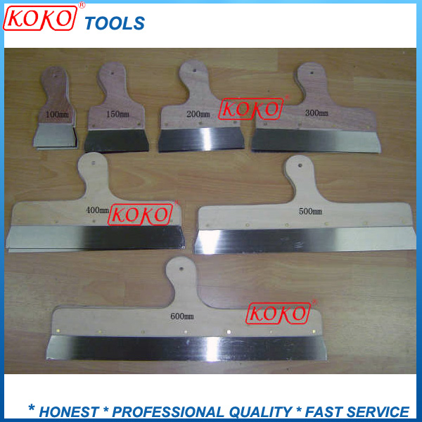 Polywood Handle Carbon Steel Scraper Wide Filling Knife (163479)