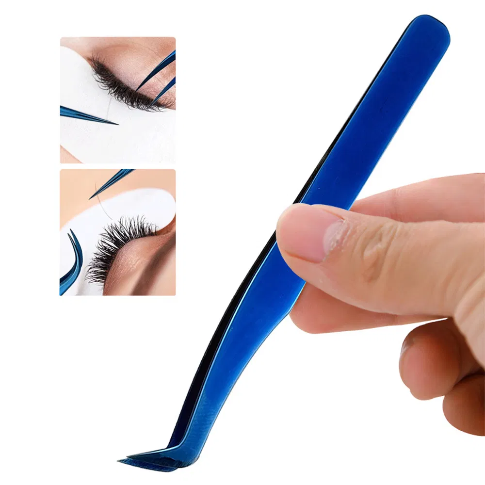 Eyebrow Medical Beauty Pointed Lash Tweezer Stainless Steel Fiber Tip Precision Eyelash Hair Tweezers