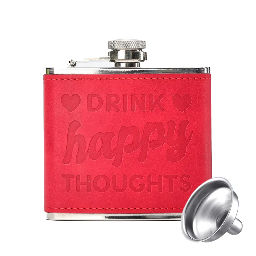 Custom Stainless Steel Whisky Hip Flask Set 6oz 7oz 8oz Mini Pocket Flask with Funnel Cups Gift
