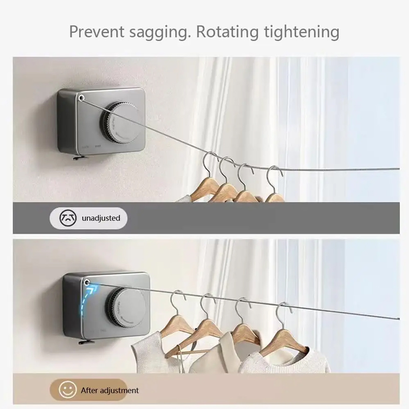 Sanipro OEM ODM Outdoor Indoor Laundry Hanger Rack Clothes Drying Line Wall Mounted Heavy Duty Hidden Retractable Clothesline