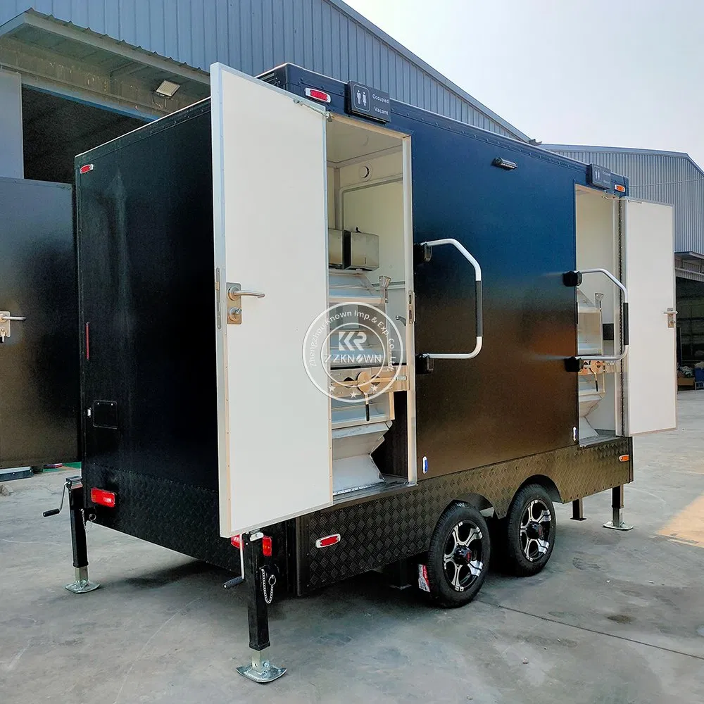 Portable Restroom Trailer Luxury VIP Mobile Portapotty with Shower and Toilet for Outdoor Use