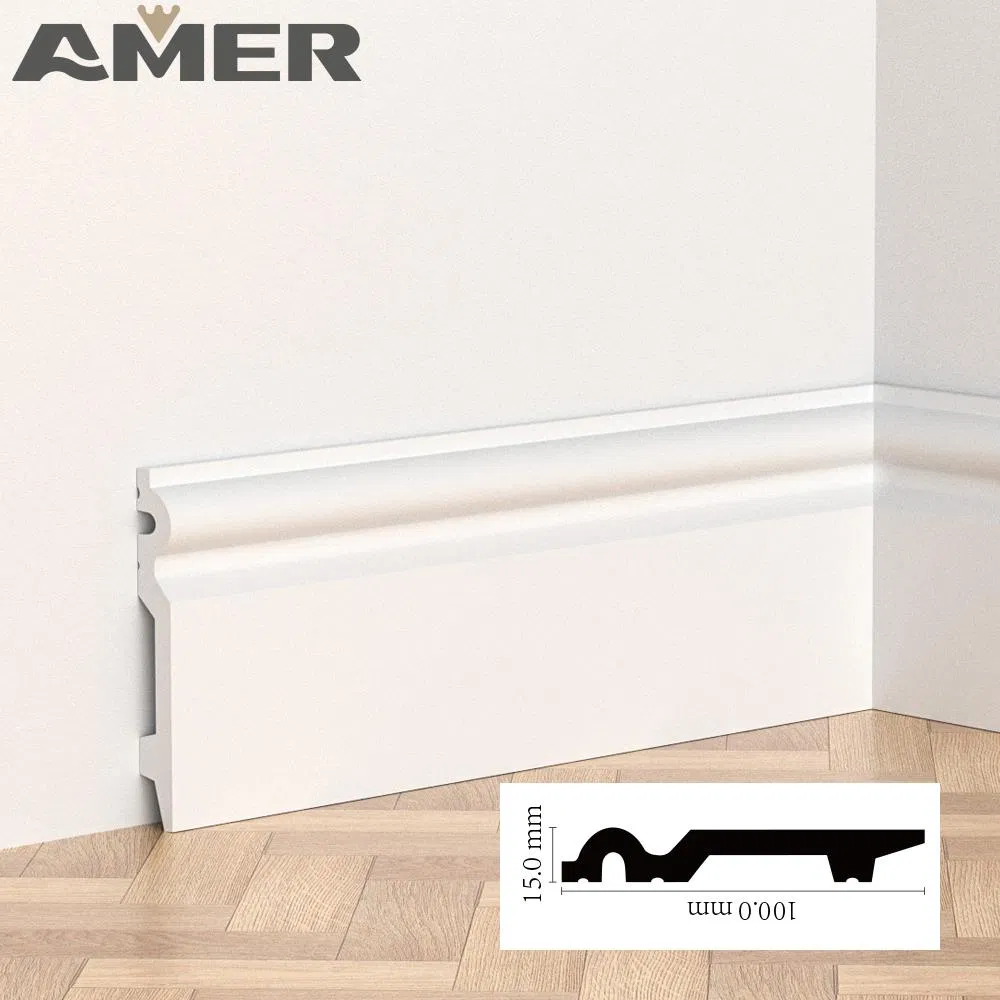 PS Floor Skirting Board Easy Clean Home Decoration Baseboard