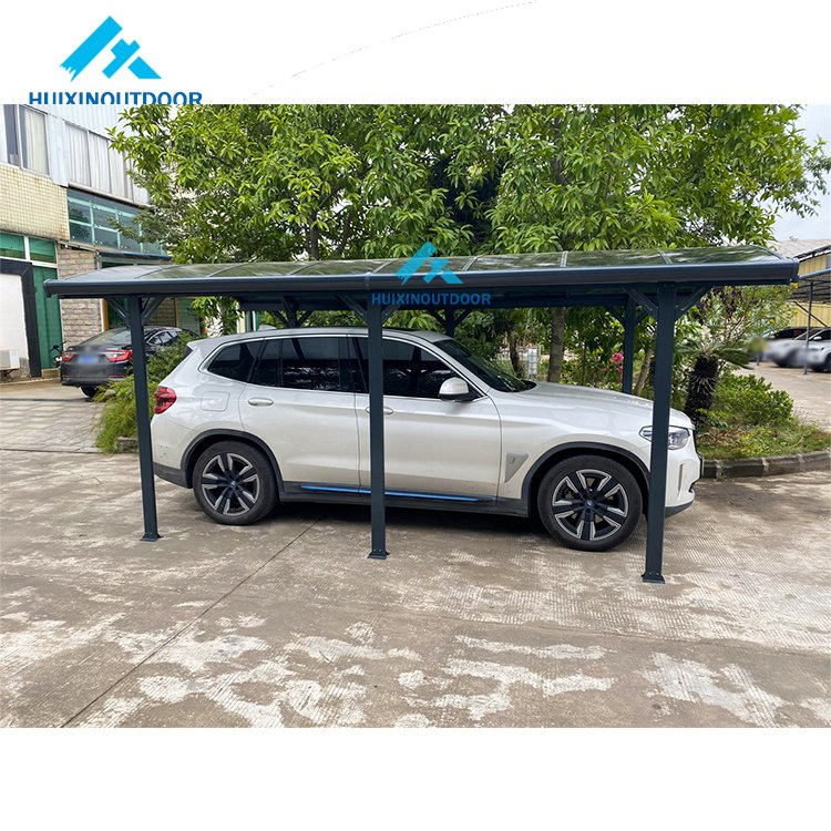 Outdoor Carport Prefab Automatic Solaire PV Anlag Metal Awning Car Garage Cover