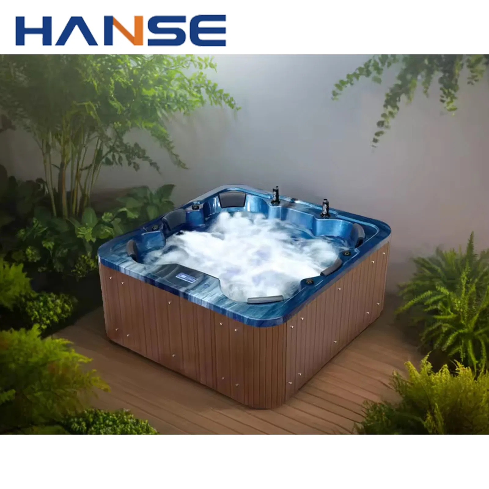 Уличная СПА-ванна с водопадом и гидромассажем