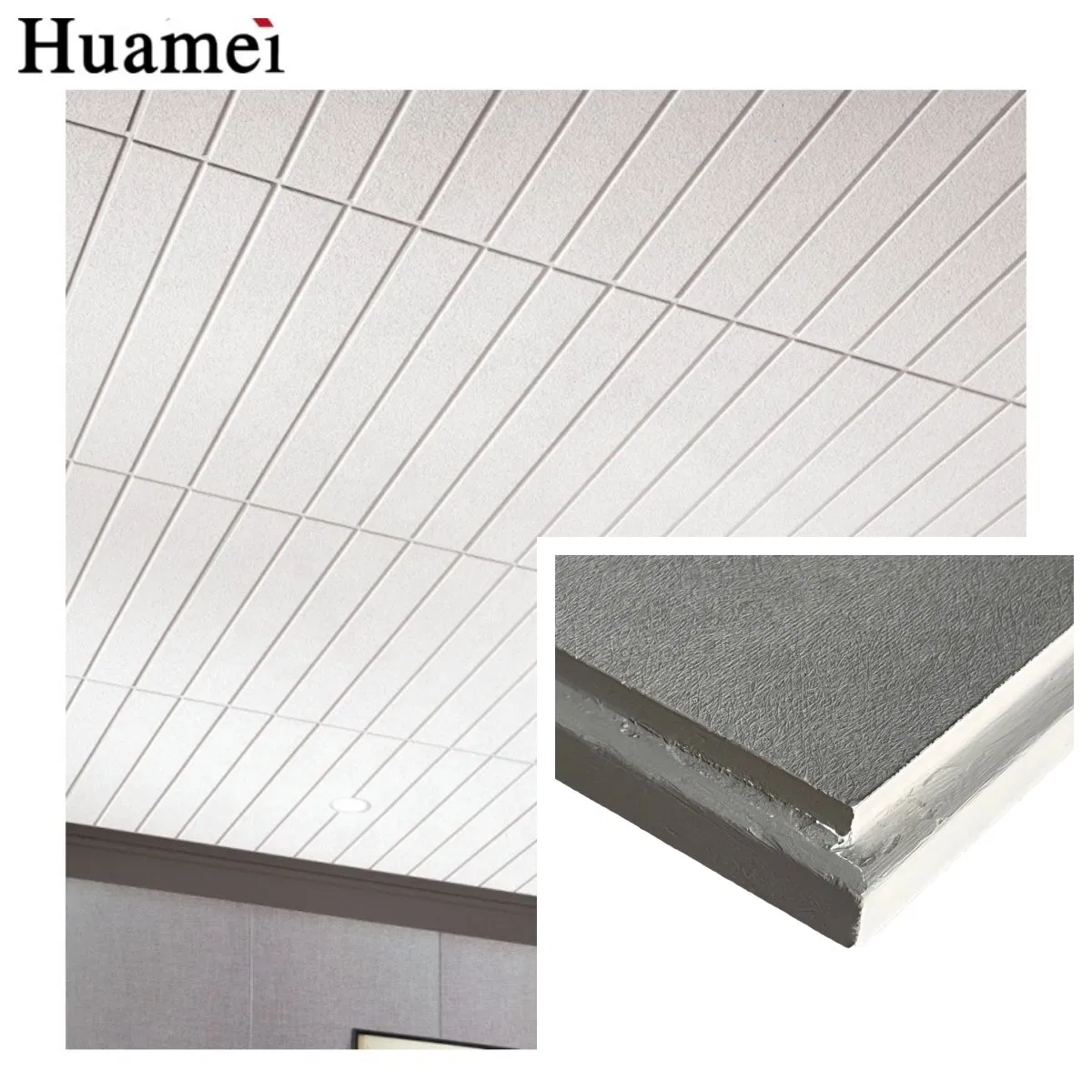 Modern Design Fiberglass Acoustic Ceiling Fireproof Panel