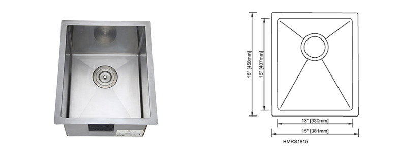 Handmade Stainless Steel Bar Sink with Cupc