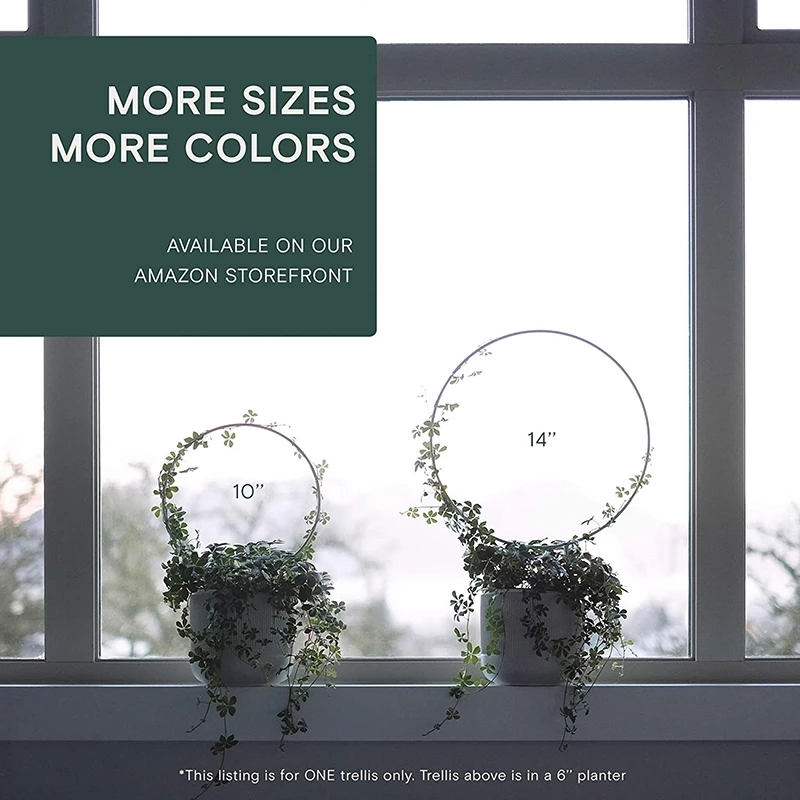 Garden Trellis Climbing Plant Support Stake Circle Round Shape Stand Frame Vine Rack for Mini Indoor Plants Flowers Vegetables