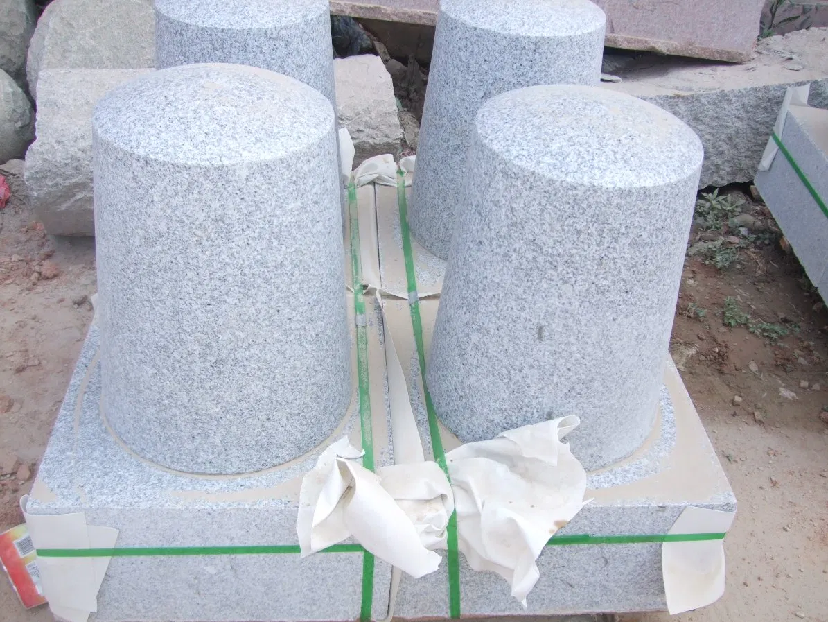 Natural Cheap Granite Parking Post Stone Driveway Small Pillars for Outdoor Road